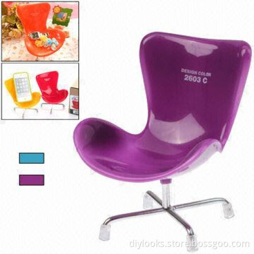 Hot Magic Lovely Chair Style Plastic Storage Rack Cellphone Holder (Random Color), 12cm Length